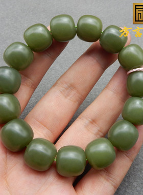 新疆和田玉籽料黄沁皮油润手链