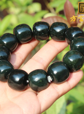 方言手串和田玉塔县黑青高油高脂