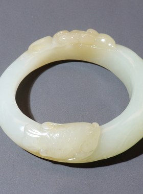 方言和田玉糖白玉天地糖手镯