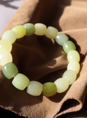 新疆且末黄口青黄口蓝调12mm手串