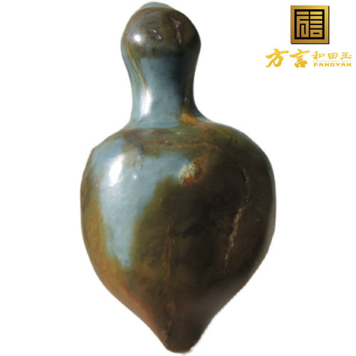 方言放巨漏罕见非地表蓝色蓝玉原生籽料异型意境长寿龟原石玩料R - 图3