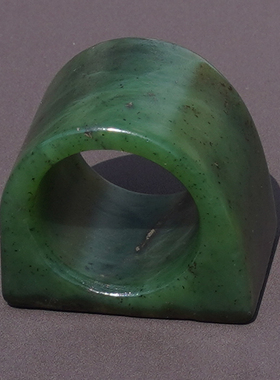 方言新疆和田籽料碧玉黄沁皮扳指