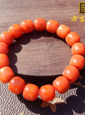 柿子红玛瑙11mm老型珠高级感手串