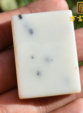 惊呆了方言品牌和田玉精品青海料白玉桂花糕意境平安无事牌吊坠R2