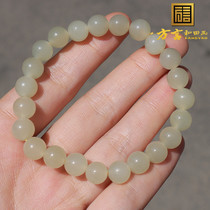 Dialect and Tian Yuexquisite wear the ice base Xinjiang and the end honey sugar water color round pearl 8mm Handstring Handchain O