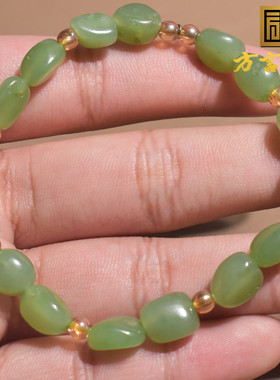 俄罗斯碧玉苹果绿随行珠手串