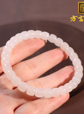 新疆且末老料白玉7mm直切珠手串