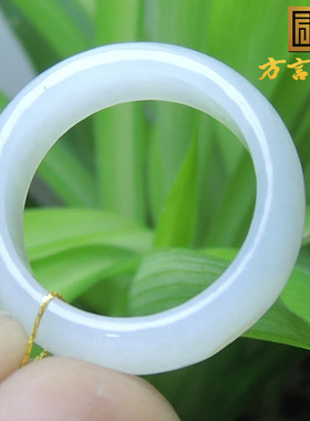 炸锅了！方言和田玉精品罕见珍品油润细腻精美青海白玉戒指手饰S