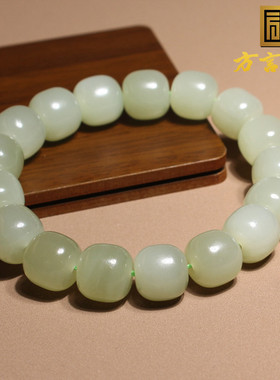 青海老坑料冰晴水底老型珠手串