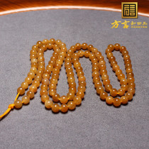 Dialect and Tian Yuzhen to put giant drain Xinjiang and the end material sugar jade 5mm128 a round bead necklace multi-circle handstring N3