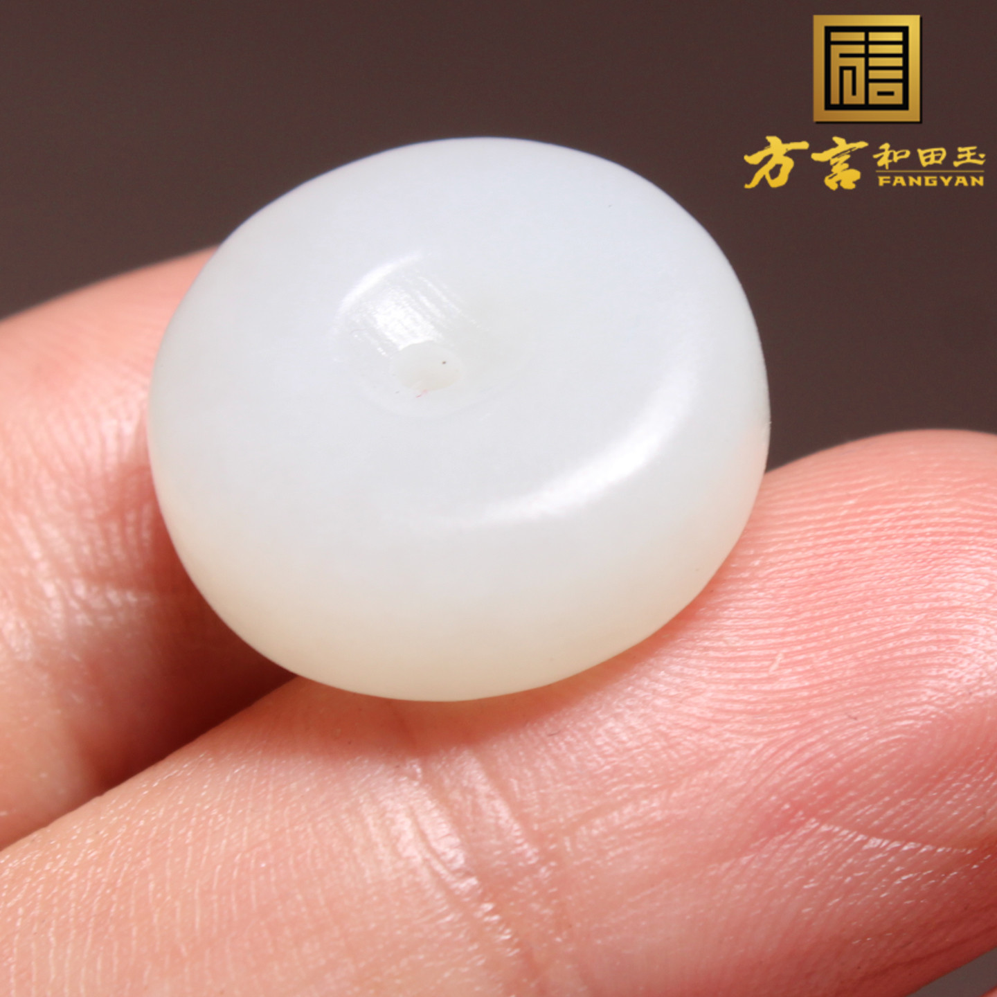 断货王方言和田玉新疆且末老坑高脂高糯白玉平安扣勒子DIY吊坠A6 - 图1