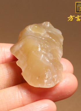 抢疯了方言和田玉精品特色新疆高脂高糯戈壁料糖白玉原石玩料A1