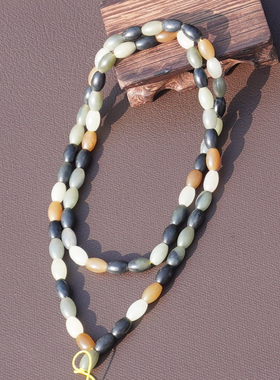 方言和田玉新疆油润楼兰三色手串