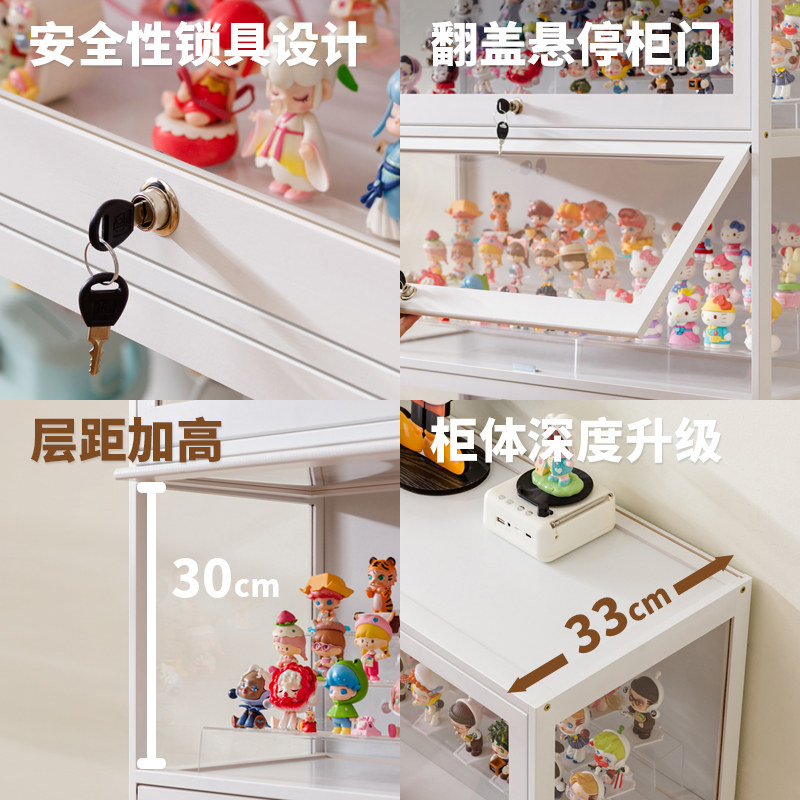 手办展示柜带锁亚克力透明痛柜适用乐高模型积木玩具包包收纳架子,淘宝优惠券,粉丝福利购,淘宝优惠卷