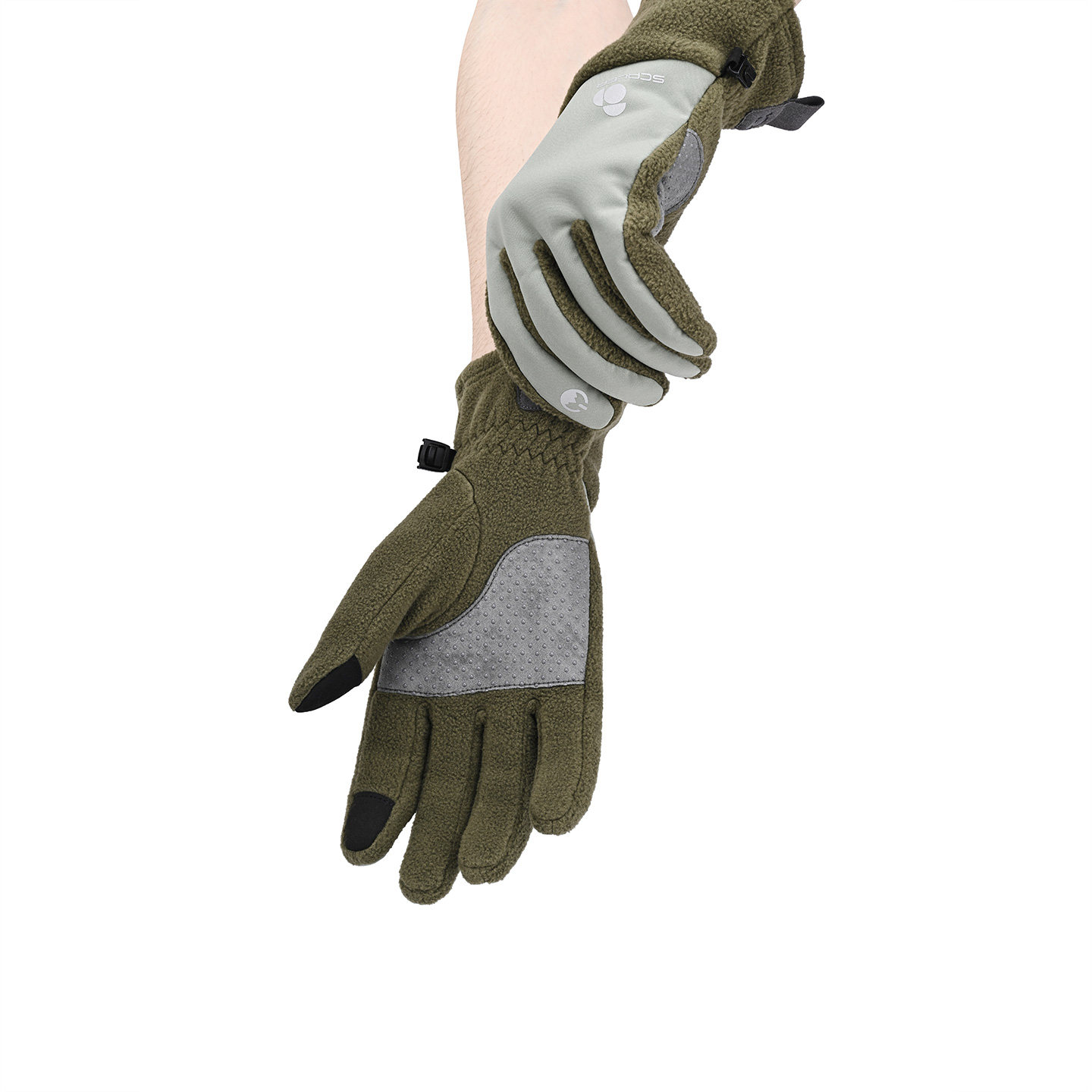 SCALER思凯乐户外抓绒手套男冬防滑耐磨女可触屏骑行徒步反光保暖,淘宝优惠券,粉丝福利购,淘宝优惠卷