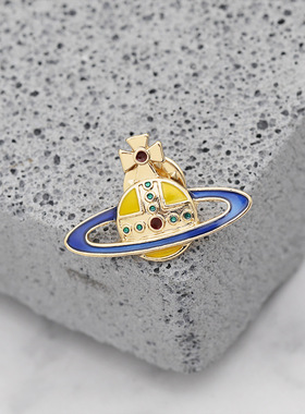 亚马逊WISH Ebay新款欧美个性宇宙星系木星创意胸针配饰现货