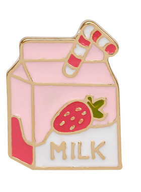 创意新款盒装牛奶MILK卡通胸针滴油牛仔夹克别针服饰包包配饰