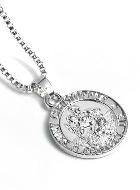 亚马逊Christophe流行时尚投票二圆圈大王吊坠项链配饰TEMU现货