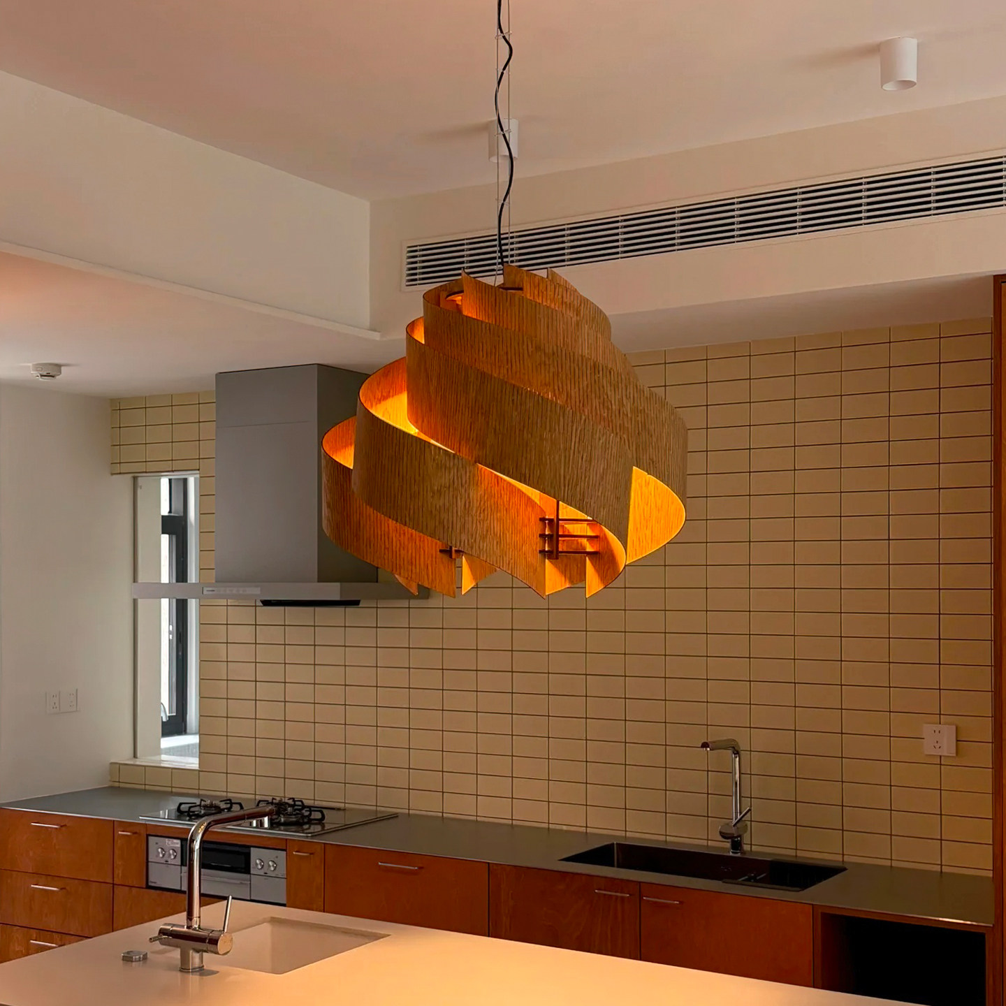 中古餐厅吊灯日式侘寂风复古卧室酒店饭店原木螺旋设计师装饰灯具,淘宝优惠券,粉丝福利购,淘宝优惠卷