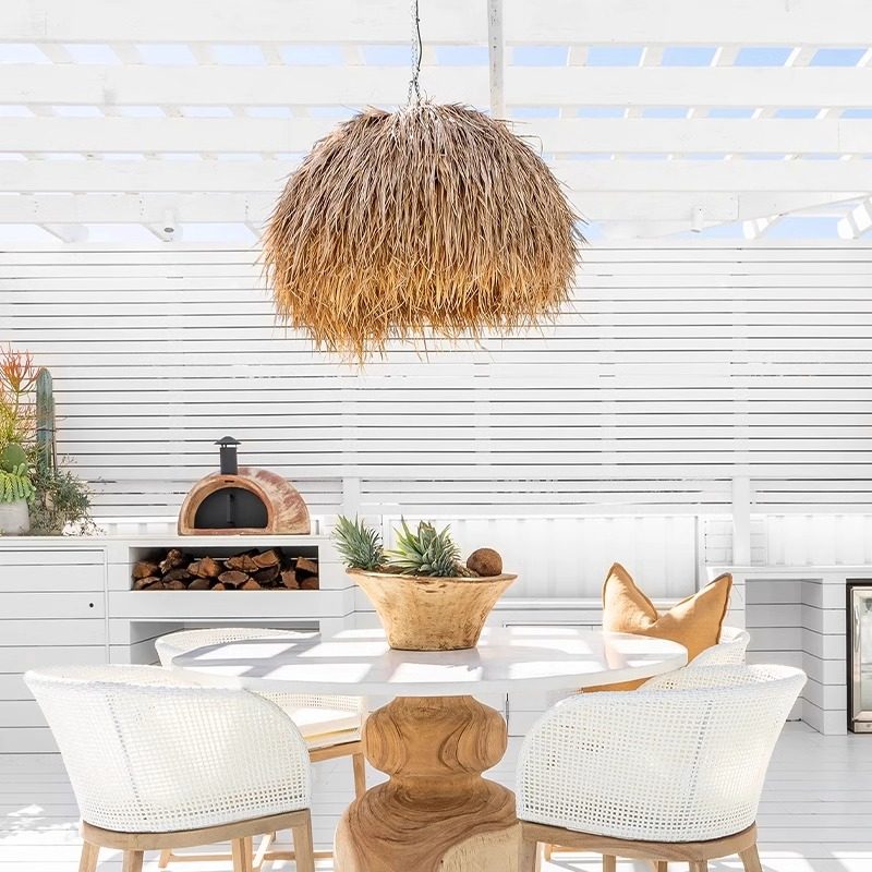 日式侘寂风餐饮餐桌餐桌吧台灯民宿卧室茶室手工草编装饰氛围灯具,淘宝优惠券,粉丝福利购,淘宝优惠卷