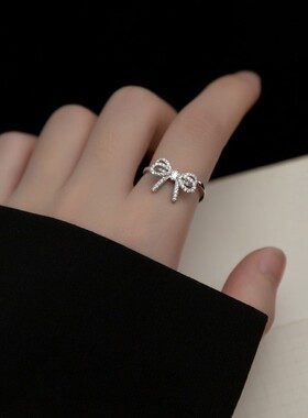 韩系轻奢小众铜锆石可调女戒