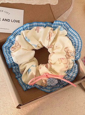 蕾丝边大肠发圈女春季扎头发绳