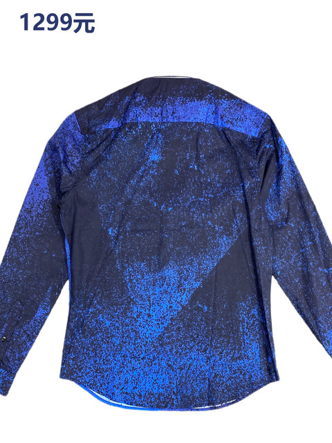 Authentic men's pure cotton fashion shirts priced at 1,299 yuan