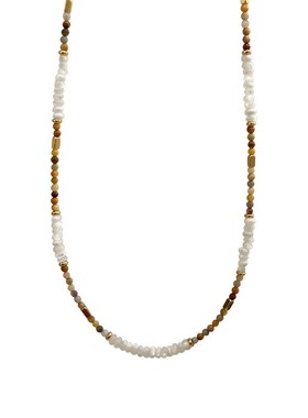 天然彩色串珠碧玉石淡水珍珠叠戴款项链莫瑞风轻奢小众锁骨颈链