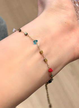 钛钢不掉色水晶项链女轻奢小众设计感锁骨链2025新款爆款颈链配饰