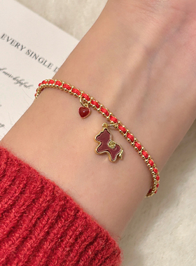 2026本命年马红绳手链好运女款