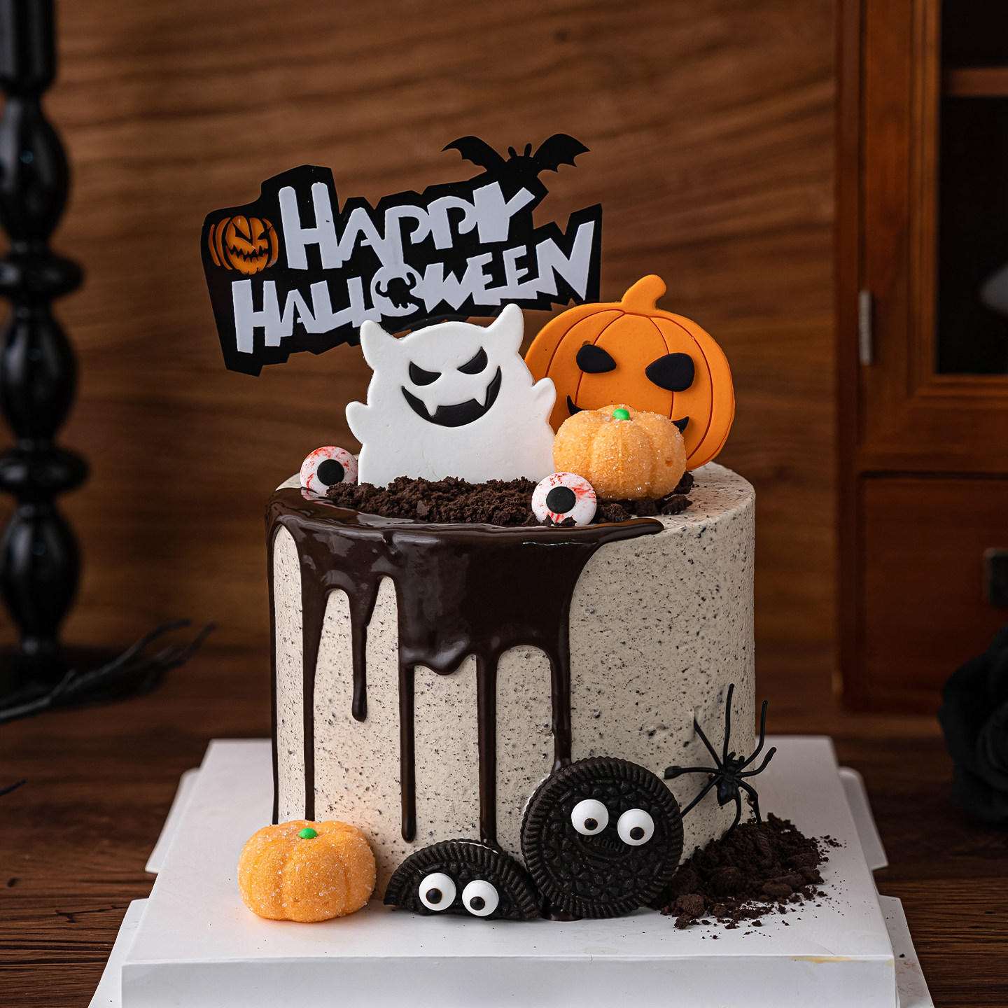 2025万圣节搞怪鬼脸幽灵南瓜蛋糕装饰happy Halloween亚克力插件,淘宝优惠券,粉丝福利购,淘宝优惠卷