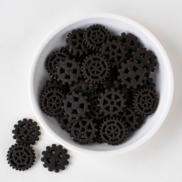 Gear wheel shape cookie cake decoration ornament paper cup baking dessert ice cream icy decoration