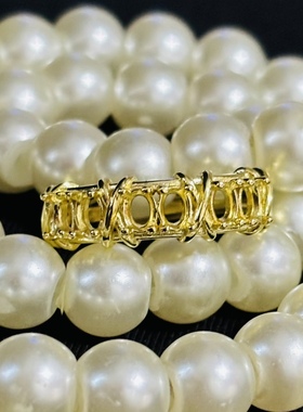 戒指指环空托925银镀白金玫瑰金