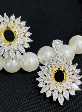 925银镀金套装镶嵌宝石