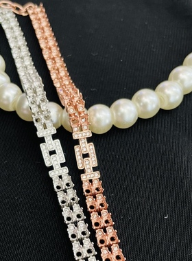 手链925银镶嵌裸石戒面