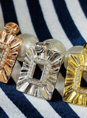 饰品空托项坠925银镀金