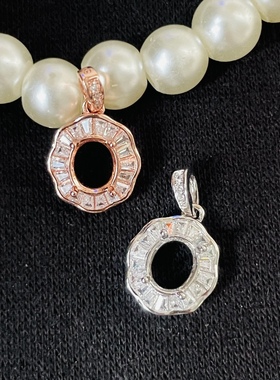 diy蜜蜡琥珀玉髓纯银戒指托定制