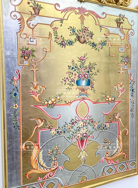 法式宫廷复古手绘欧式餐厅装饰画