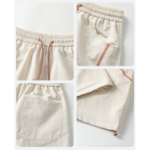 稻草人【裤脚可调节】裤子女2026新款夏季阔腿显瘦弯刀裤速干工装 - 图3