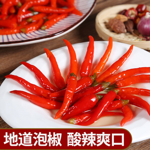 古蜀味道四川泡红小米椒新繁泡菜老坛酸辣剁椒泡椒泡朝天椒350g - 图3