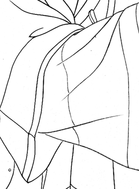 工笔画白描人物底稿仕女线描