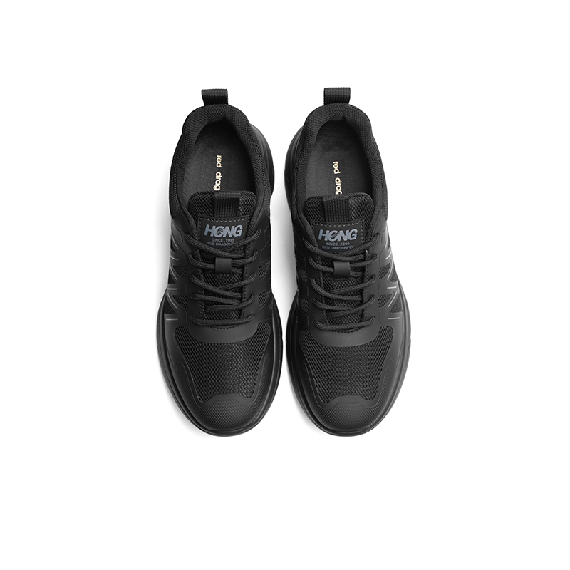 红蜻蜓网面鞋春秋新款男鞋网面飞织鞋男士透气运动休闲鞋系带跑鞋 - 图2