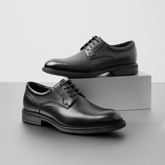 红蜻蜓男鞋秋冬新款商务高端正装皮鞋男士真皮增高结婚新郎鞋男款