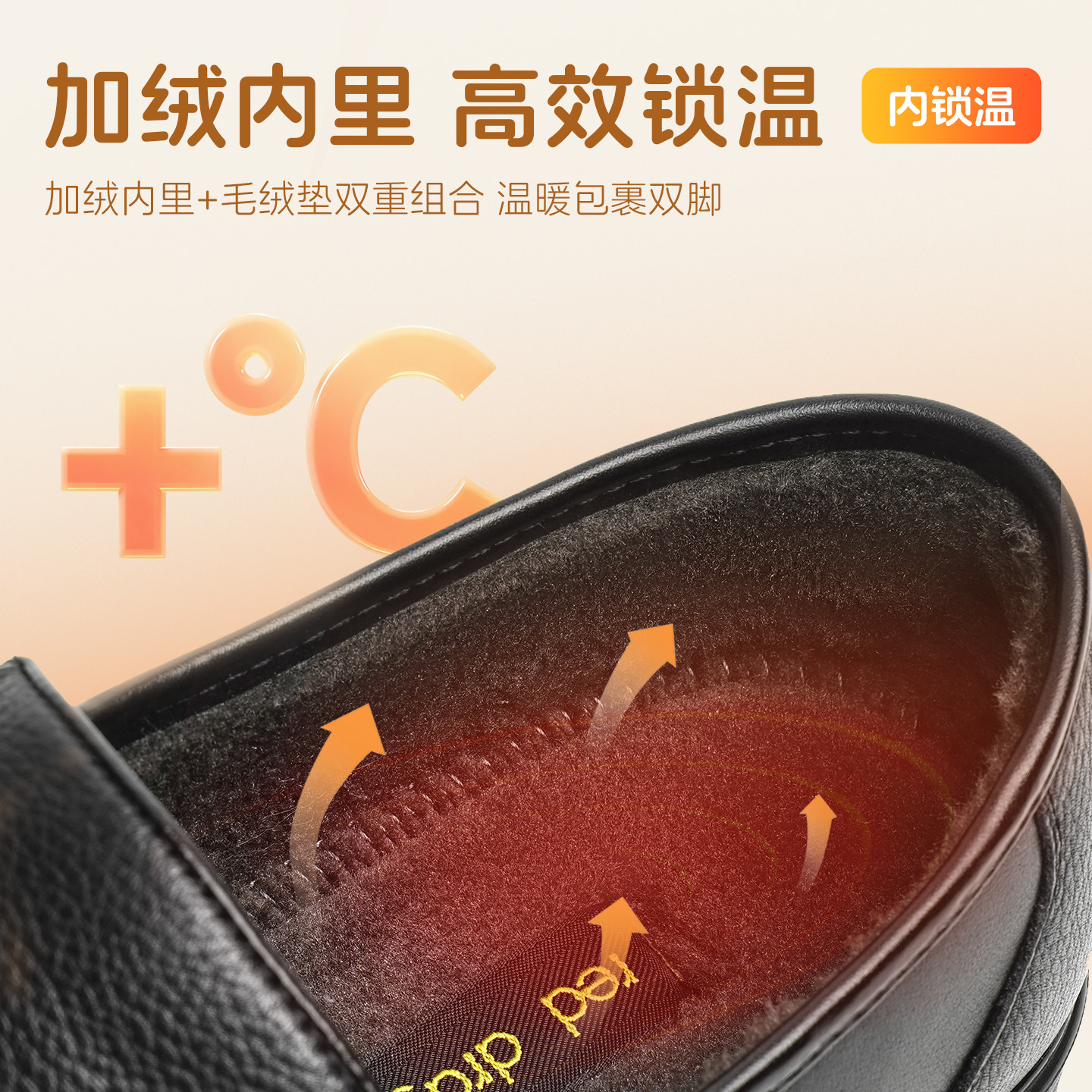 红蜻蜓男鞋春秋新款真皮皮鞋男套脚皮鞋舒适一脚蹬中年爸爸鞋男士,淘宝优惠券,粉丝福利购,淘宝优惠卷