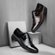 Red Dragonfly three-joint formal leather shoes British style