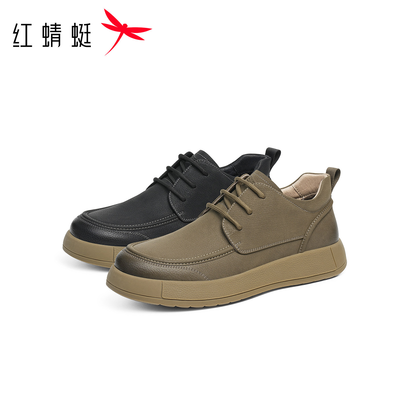 红蜻蜓勃肯男鞋2025冬季新款加绒保暖棉鞋休闲工装鞋男士爸爸皮鞋,淘宝优惠券,粉丝福利购,淘宝优惠卷