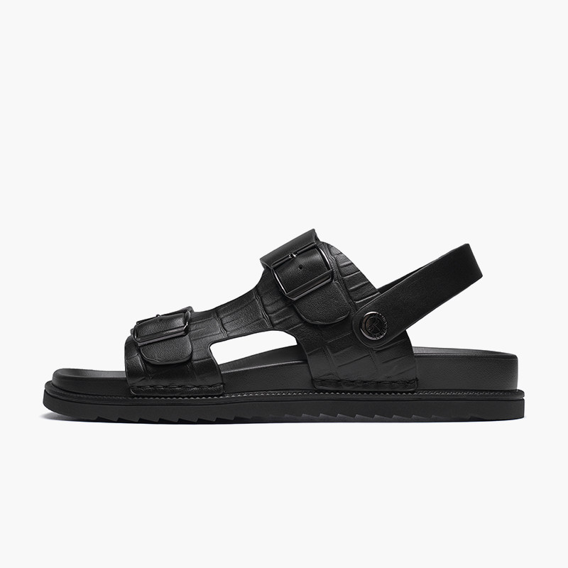 红蜻蜓2023夏季新款露趾休闲男鞋 红蜻蜓男鞋沙滩鞋