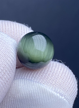 天然水晶绿兔毛顺发吊坠圆珠DIY兔毛单珠饰品可做戒指10mm