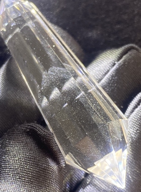 天然水晶白幽灵银山双尖多棱柱吊坠裸石一物一图