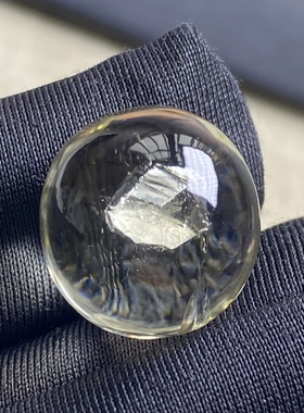 天然黄水晶七彩晶中晶吊坠裸石蛋面DIY晶中晶饰品项链可做戒指